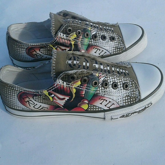 **SOLD**  Ed Hardy "TRUE TIL OR" Sneakers - Picture 2 of 5